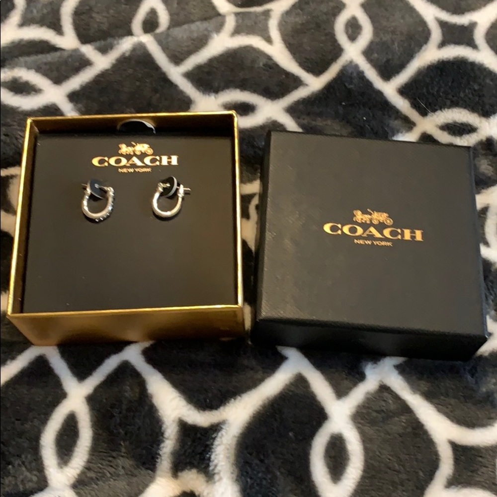 Coach silver earrings